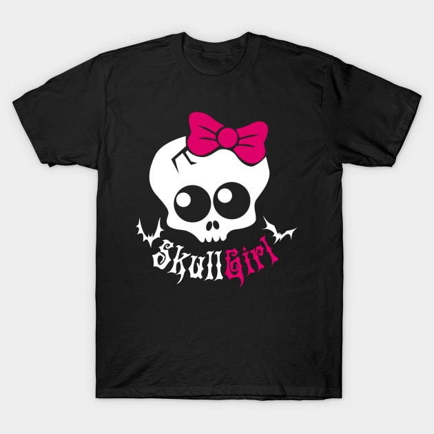 Skull Girl T-Shirt by sevencrow